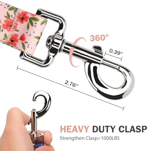 Hikiko 6FT Dog Leash Padded Double Handle with Designed Pattern
