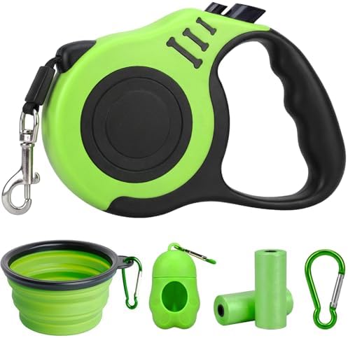 PETIMP Retractable Dog Leash Lightweight 16FT Leash Set
