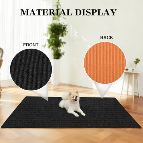 Mat for Under Dog Crate Washable Dog Crate Mat Pet Mats for Floor Waterproof Dog Mat Non-Slip Pads for Kennel Training Protect Floors (59" x 47" x 0.22")