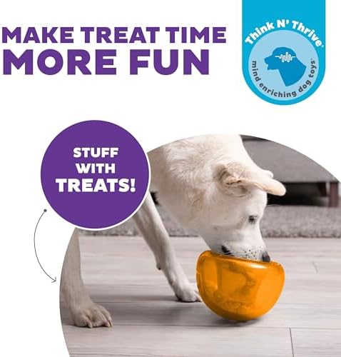 Outward Hound Snoop Interactive Treat Dispensing Dog Toy, Orange, 5"