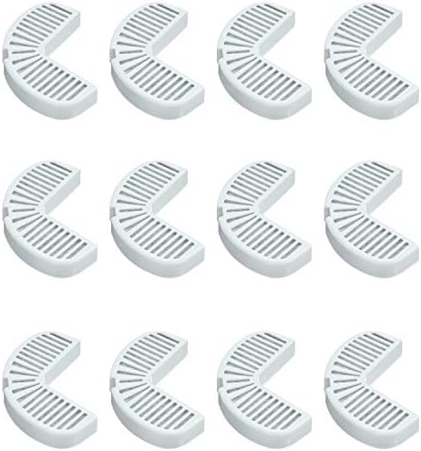 Pioneer Pet Replacement Filters for Ceramic & Stainless Steel Fountains, Raindrop Filters (12 Filters)