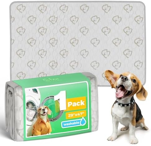 FXW Washable Pee Pads for Dogs, Super Absorbent, 29" x 47", 1 Pack