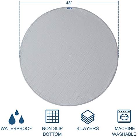 Washable Reusable Pee Pads for Dogs, Waterproof Round 48" Dog Whelping Pads
