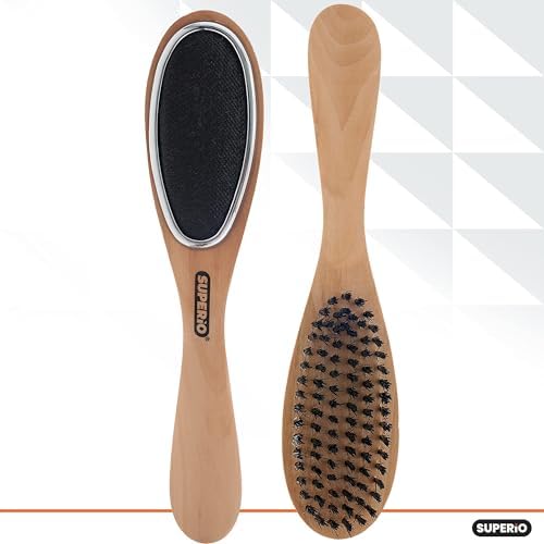 Superio Lint Brush for Clothes,6-Pack,3 in 1 Garment Brush - Double Sided Wood Handle,Clothes Brush,Lint Brush for Suit,Wool Coat,Removes Pet Lint and Dust and Shoe Horn