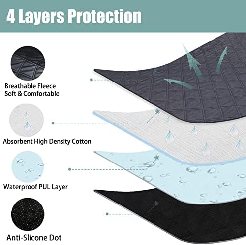 47' Hexagon Washable Guinea Pig Playpen Mat Leakproof Anti-Slip