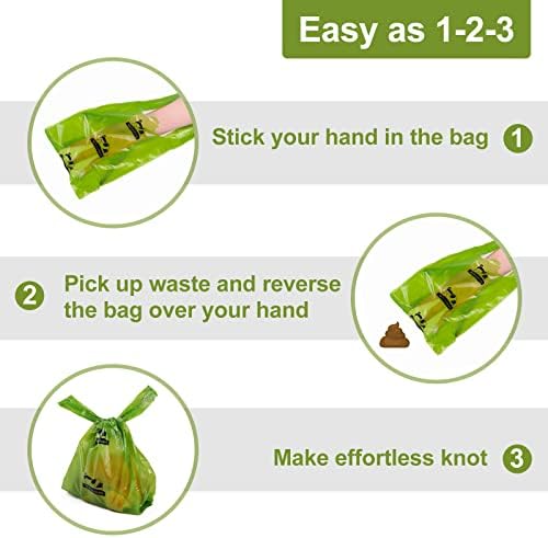 ECO-CLEAN Dog Poop Bags with Handle, 500 Count, Extra-Thick
