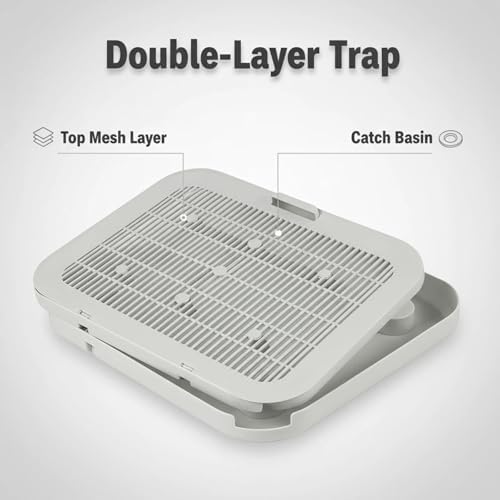 Flip Top Cat Litter Mat, Double Layer Trapping Pad
