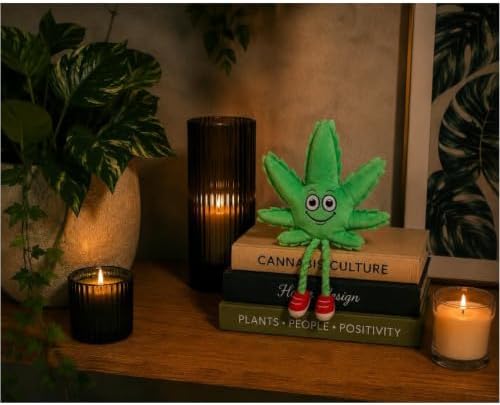 MJ the Weed Leaf | 420 Dog Toy and Collectible Plush Shelf-Sitter