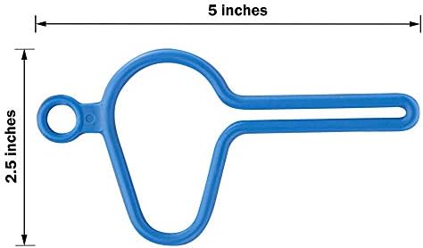 The dooloop Hands Free Dog Poop Holder - Carry Pet Waste Bag with Attachable Leash Accessory for Dog Walking. Now made with Recycled/Recyclable Plastic. Maine, USA (Blue)