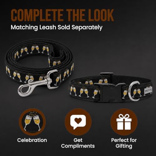 THE WORTHY DOG Summer Print, Adjustable Dog Collar, Large Dogs, Celebration