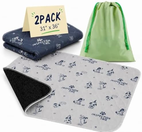 INSPECTOR TAIL Washable Pee Pads for Dogs, Large Reusable Puppy Pad