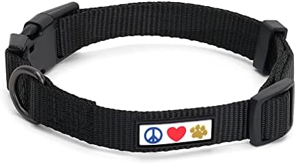 Pawtitas Solid Color Black Puppy or Dog Collar, Small