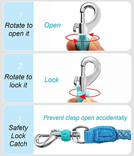 Reflective Dog Leash 2/3/4/6/10ft Braided 1/2" Strong Nylon Rope