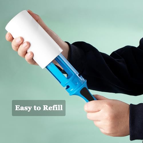 4.6 inch Giant Lint Roller Refills for Evercare Giant Lint Rollers and T Handle Lint Roller Extreme Stick Pet Hair Remover Adhesive Refills 6 Rolls 60 Sheets per Roll Total 360 Sheets