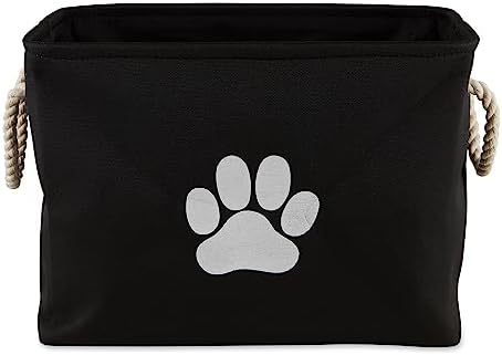 Bone Dry Pet Storage Collection Collapsible Bin, Black, Medium Rectangle