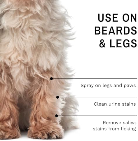 Eye Envy Beard Stain Remover Spray for Dogs/Cats. Natural, Safe. Remove Stains from Drooling, Saliva, Food, Runoff from Tearing. Removes Odors. Keeps Dog Beards Clean. 8oz