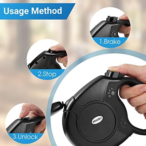 360°No Tangle 26 Ft Retractable Dog Leash for Dogs up to 99lbs