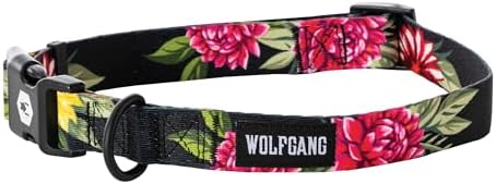 DarkFloral Dog Collar S
