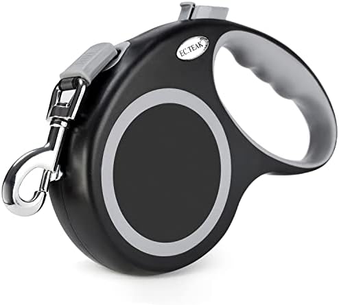 Retractable Dog Leash 26 FT, Heavy Duty Dog Leash for Dogs up to 110lbs, Strong Nylon Tape No Tangle, One-Handed Brake, Pause, Lock, Perfect for Medium Large Dogs