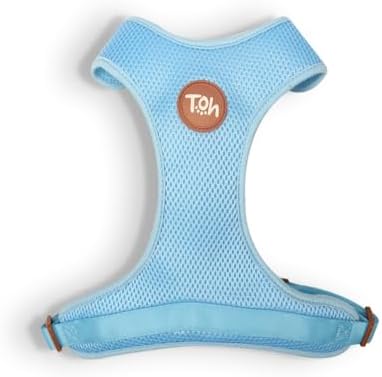 TOH Dog Mesh Harness Durable Stylish Design Puppy Harness with Adjustable Straps, Easy to Use Dog Harness Soft Perfect for Pets Training Outdoor Walking (Lilac, Large)