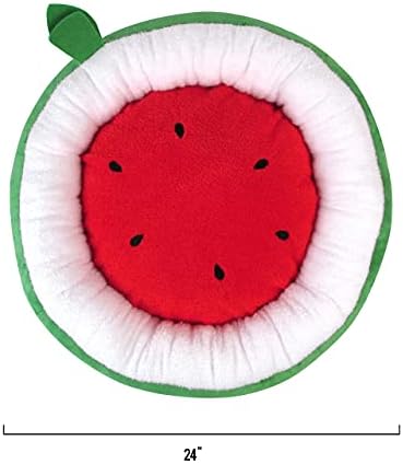 TONBO Soft Plush Small Cute and Cozy Watermelon Dog Cat Bed, Washer and Dryer Friendly (Watermelon)