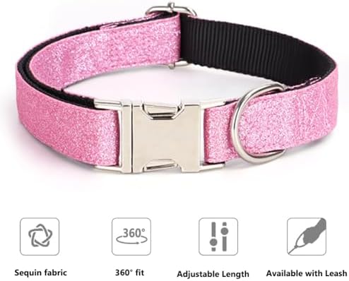 Bling Dog Collar with Removable Bowtie for Dogs Party Wear