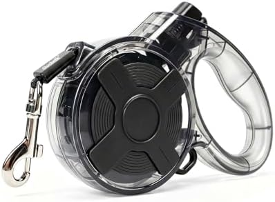 16 ft Retractable Dog Leash, Transparent Design, Up to 55 lbs