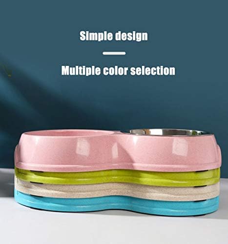 Tineer Stainless Steel Pet Slow Feeder Bowl for Puppy & Small Dogs Cats