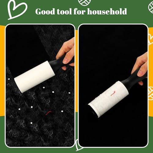 Zhehao 40 Pack Mini Lint Rollers 1200 Sheets Travel Size Lint Removers Portable Roller for Clothes Pet Hair Furniture Couch Carpet Car Seats(Normal Size, 8.85x 1.77 Inches,Black)