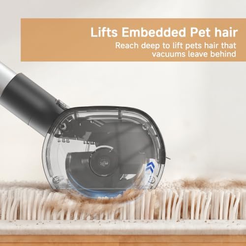 Pet Hair Remover for Carpet, Carpet Sweeper with Dust Container