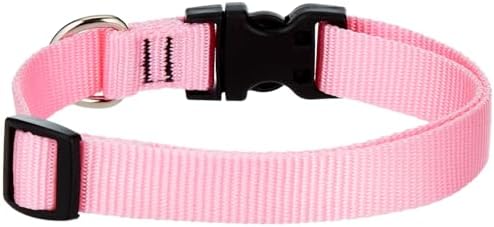 LupinePet Basics 3/4" Pink 9-14" Adjustable Collar for Small Dogs