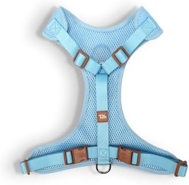 TOH Dog Mesh Harness Durable Stylish Design Puppy Harness with Adjustable Straps, Easy to Use Dog Harness Soft Perfect for Pets Training Outdoor Walking (Lilac, Large)