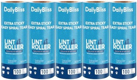 Extra Sticky Large Surface Lint Roller Refills, 500 Sheets