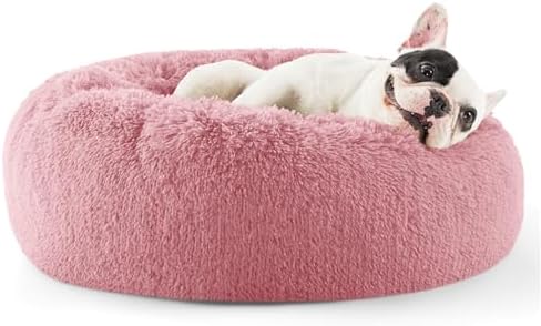 Bedsure Calming Small Dog Bed Donut Washable Cat＆Puppy Bed,23 inches