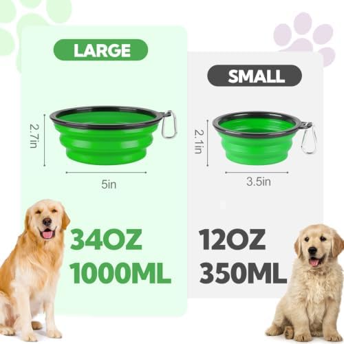 Collapsible Dog Bowl Large 34oz, Travel Dog Water Bowl Portable