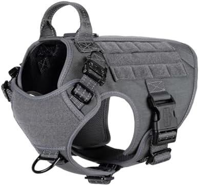 ICEFANG Tactical Dog Harness for Medium Dogs,Reflective No Pull Dog Vest