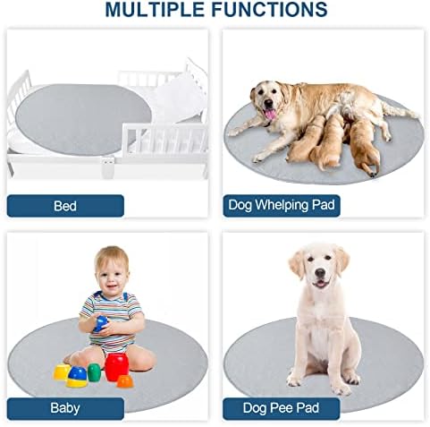 Washable Reusable Pee Pads for Dogs 2 Pack, Waterproof Dog Whelping Pads