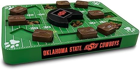Pets First NCAA Oklahoma State Cowboys Puzzle Toy, Puzzle Treat Dog Toy, Interactive Dog Treat Toy, Dog Puzzle Feeding Slow Toy