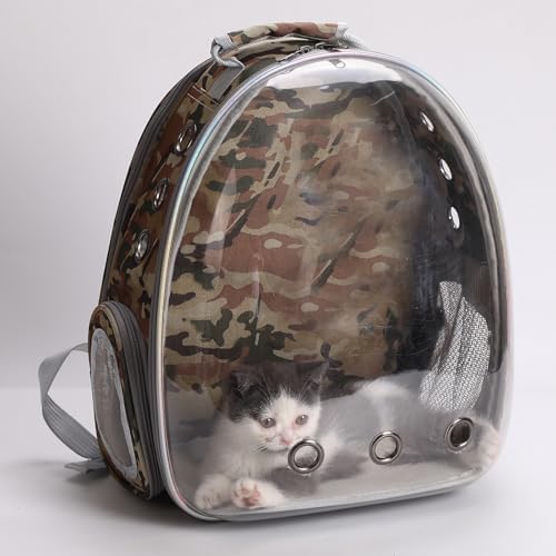Expandable Cat Carrier Backpack with Bubble Window, Camo
