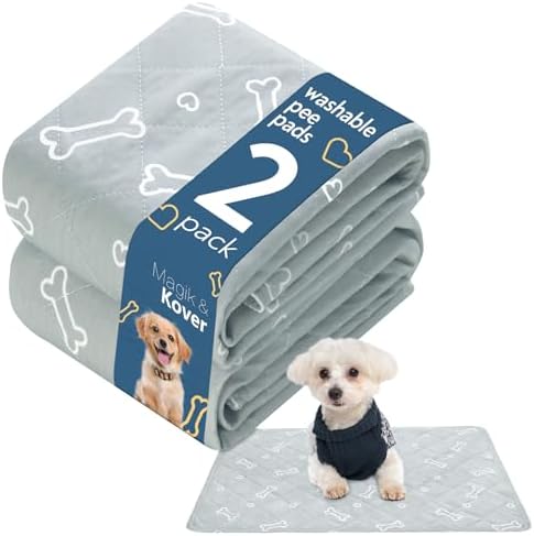 Washable Pee Pads for Dogs, 2 Pack Reusable Puppy Pads 28" x 42"