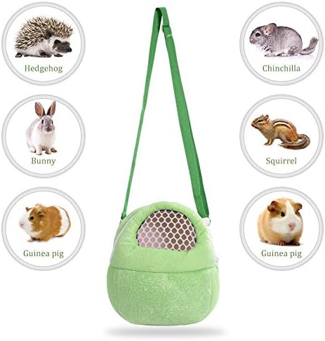 Portable Pet Carrier Bag, African Hedgehog Hamster Breathable Pet Carrier Handbags, Puppy Cat Travel Backpack (M, Green)