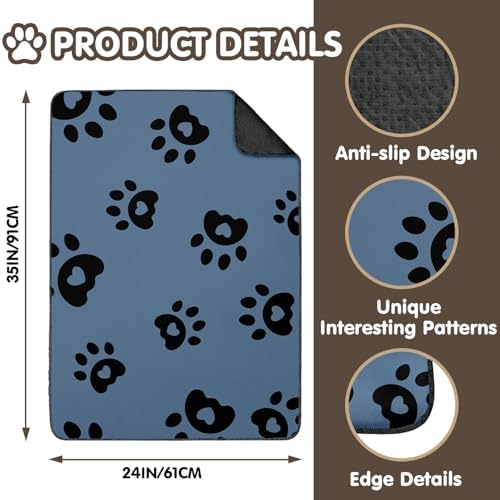 2PC Dog Pee Pads, Washable Absorbent Reusable Non-Slip Mat 35x24in