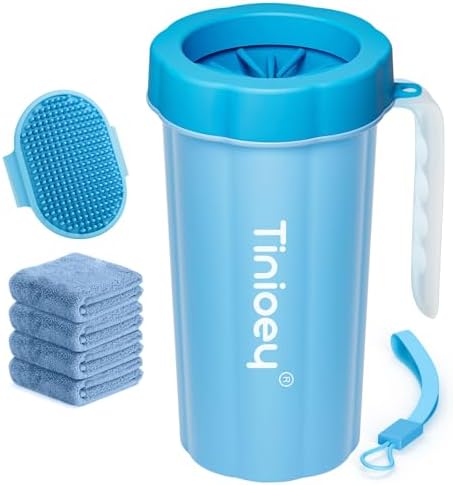 Paw Cleaner with Handle for Large Dogs and Pets | Foot Washer to Clean Muddy Dog Paws