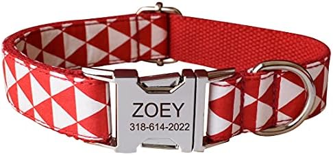 Custom Dog Collar with Names and Phone Number Engraved, Puppy Tags Personalized for Small Medium Large Pets