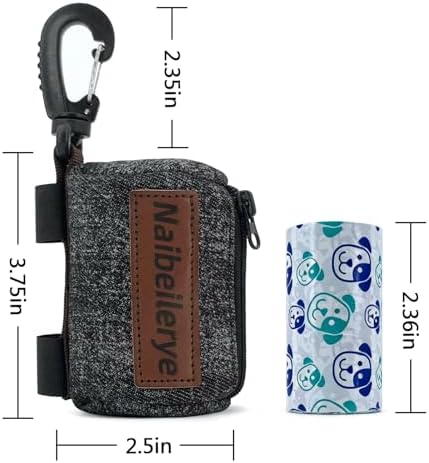 Dog Poop Bag Holder for Leashes doggie bag holder (Dark denim)