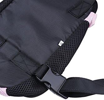 Pet Dog Puppy Cat Carrier Five Holes Backpack Double Shoulder Straps Canvas Cotton Front Chest Backpack Bag(Black, Large)