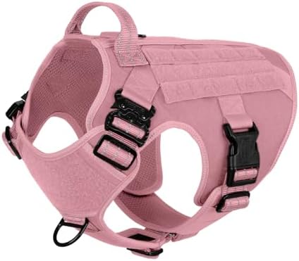 ICEFANG Tactical Dog Harness for Large Dogs,Reflective No Pull Dog Vest