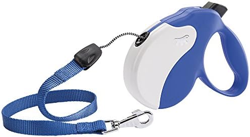 Ferplast Retractable Dog Lead Extendable Dog Leash Amigo Cord M, Retractable Cord, 5 m, max 25 kg, Blue