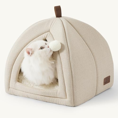 Bedsure 2in1 Cat Beds for Indoor Cats Cave for Kitten with Washable Pillow