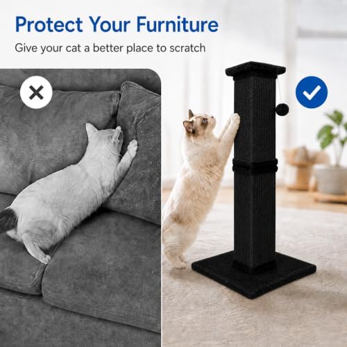Cat Scratching Post for Indoor Cats, Sisal Cat Scratcherl, 32 Inch